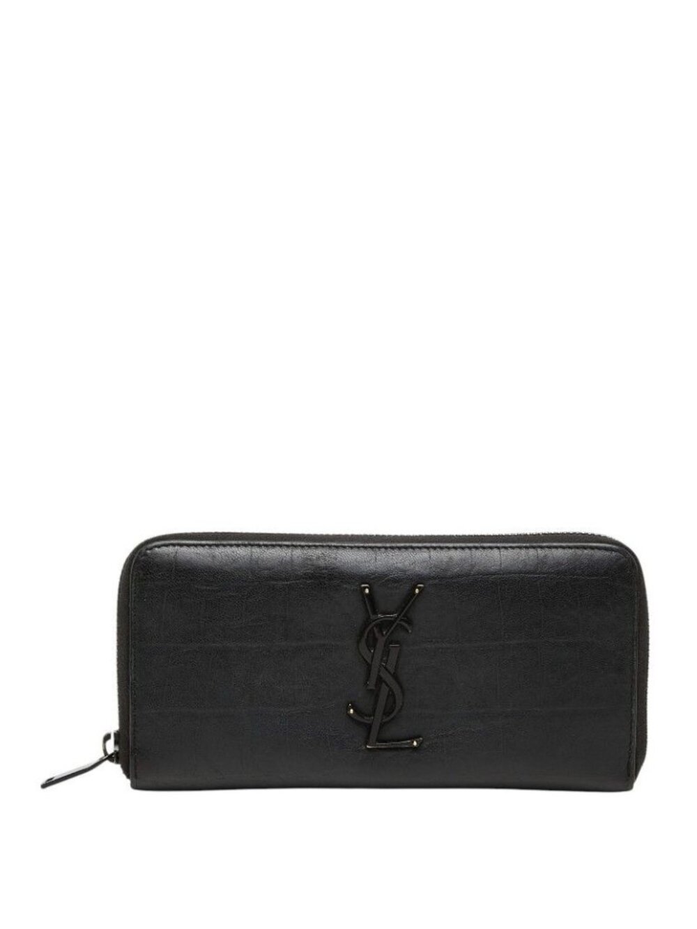 Saint Laurent YSL Logo Croco Wallet - Picture 1 of 10